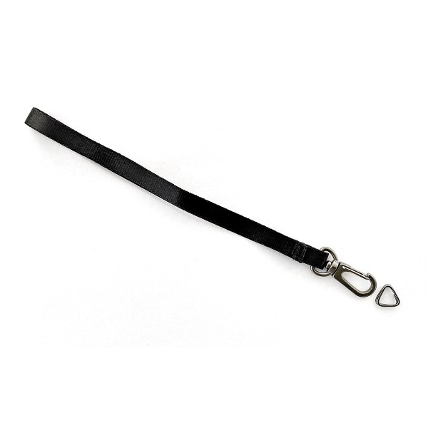 BlackRapid Camera Safety Tether II with nylon strap, swivel carabiner, and triangle key ring.