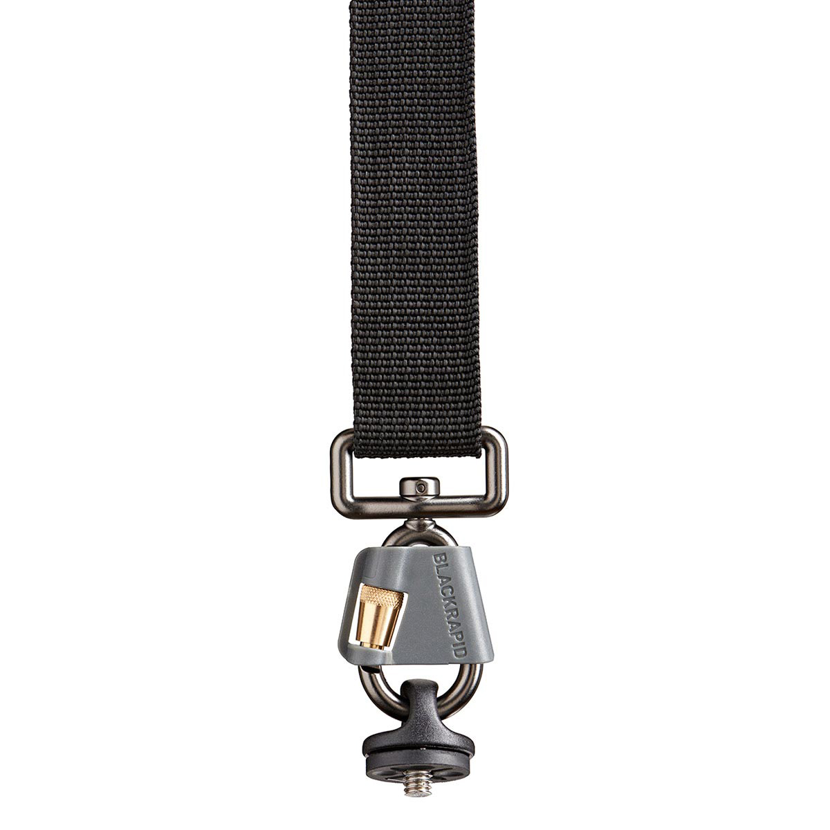 362001-Backpack-Breathe-03 - BLACKRAPID Canada Backpack Breathe adapter on backpack strap with camera at chest level.