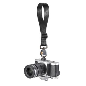 BlackRapid Wrist Breathe camera strap with FR-5 attachment, shown in a coiled position.