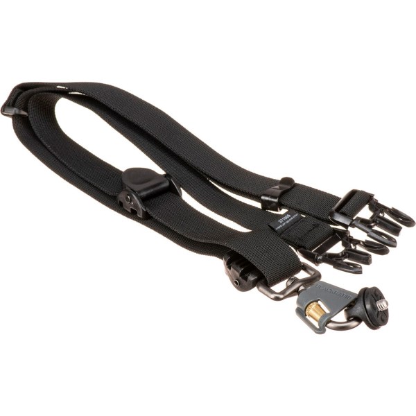 BlackRapid RP Secondary Hybrid Strap, a black adjustable strap designed to attach to the main camera strap for additional support, featuring a padded section for comfort.