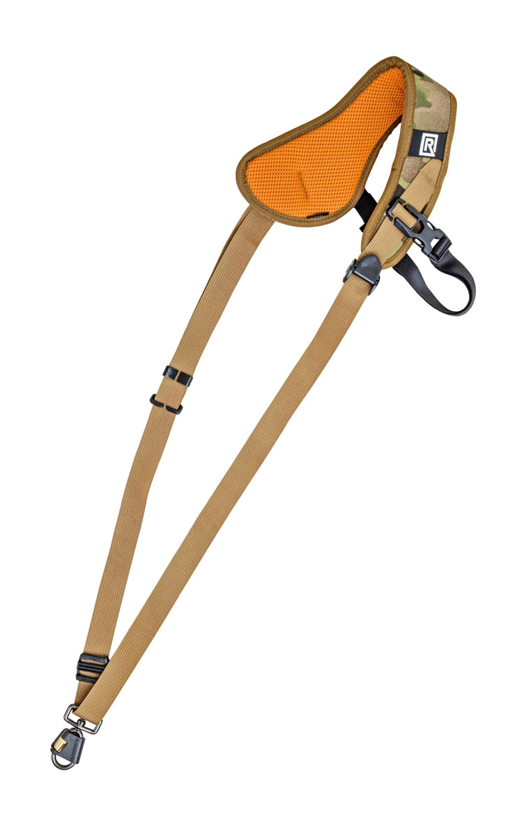361024_BLACKRAPID_SportX_MT_13 - BLACKRAPID Canada Tan and orange sling with an attached strap, designed for carrying items comfortably and securely.